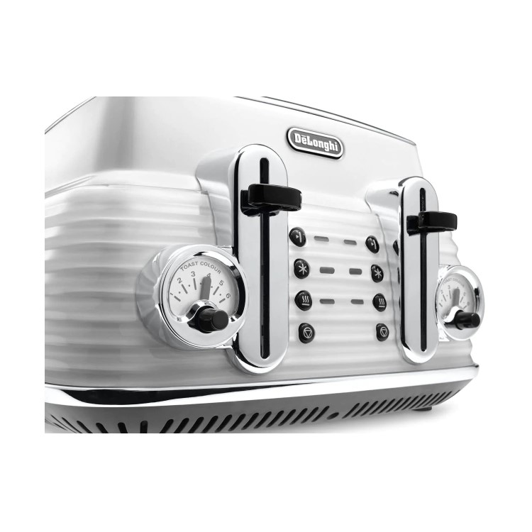 Delonghi CTZ4003W Scultura 4-slice Toaster - White
