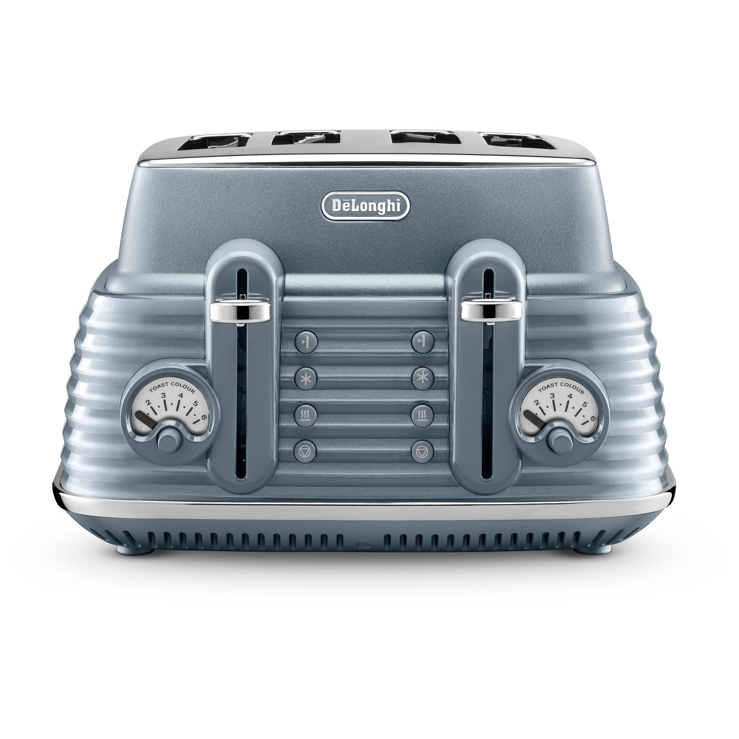 Delonghi Scolpito 4 Slice Toaster - Blue