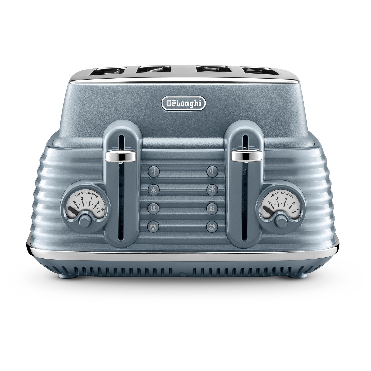 Delonghi Scolpito 4 Slice Toaster - Blue