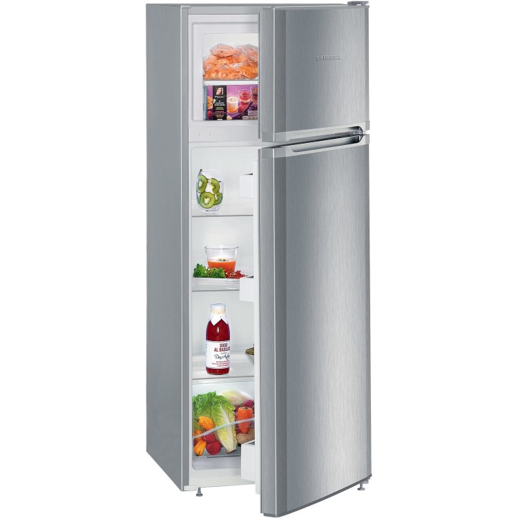 Liebherr 233 Litre 80/20 Freestanding Fridge Freezer With VarioSpace - Stainless steel look