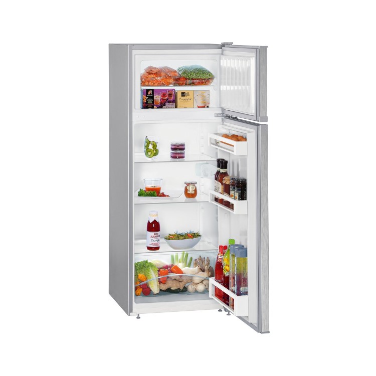 Liebherr 233 Litre 80/20 Freestanding Fridge Freezer With VarioSpace - Stainless steel look