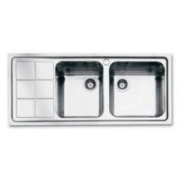 Baumatic CU20LHDIX WSL - Two Bowl Sink and Left Hand Drainer - Box Says QU20LHDIX