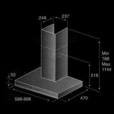 Elica CUBE90 Cube 90cm Chimney Cooker Hood Stainless Steel