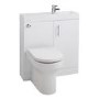 White Free Standing Bathroom Right Hand Vanity Unit & Basin - W800mm