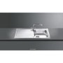 Smeg CUR100 Cucina Single Bowl Reversible Drainer Stainless Steel Sink