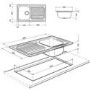 Smeg CUR100 Cucina Single Bowl Reversible Drainer Stainless Steel Sink