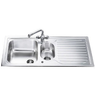 Smeg CUR150 Cucina 1.5 Bowl Reversible Drainer Stainless Steel Sink