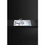 Smeg CUR150 Cucina 1.5 Bowl Reversible Drainer Stainless Steel Sink
