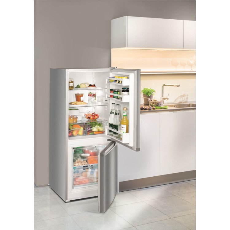 Liebherr 209 Litre 60/40 Split Freestanding Fridge Freezer With VarioSpace - Stainless Steel