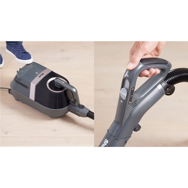 Shark Dynamic Technology Pet Cylinder Vacuum Cleaner with Anti Hair Wrap - Black & Grey