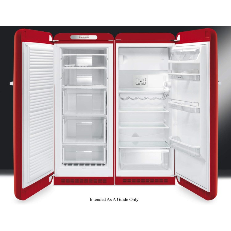 Smeg CVB20RR1 Retro Style Right Hinge Freestanding Upright Freezer - Red