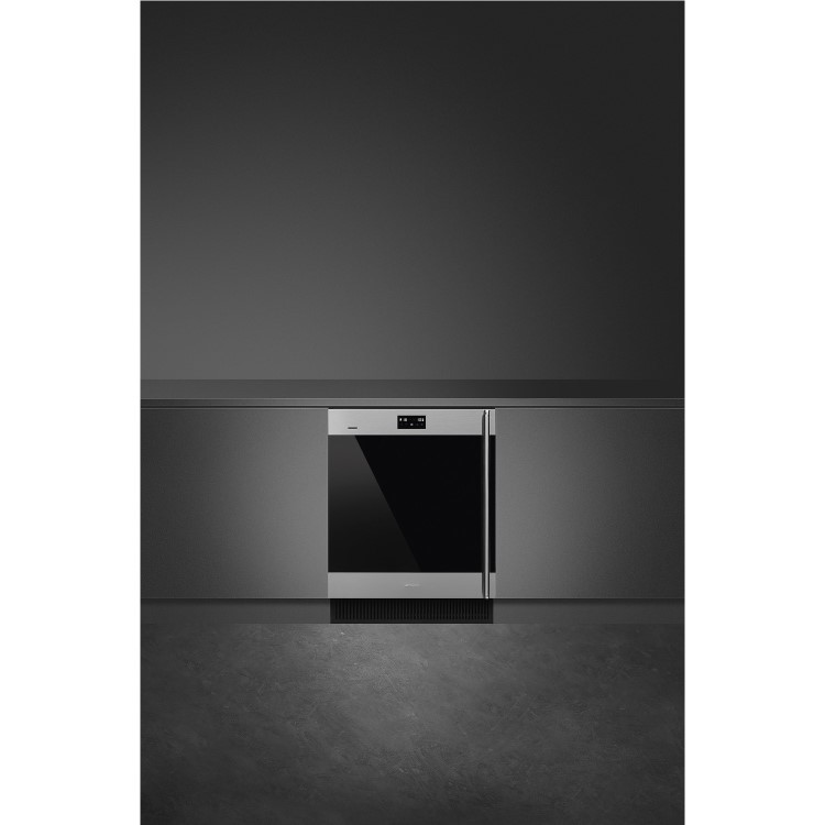 Smeg CVI338LWX2 Classic 60cm Height Built-in Wine Cooler With Wi-Fi - Left Hand Hinge - Stainless St