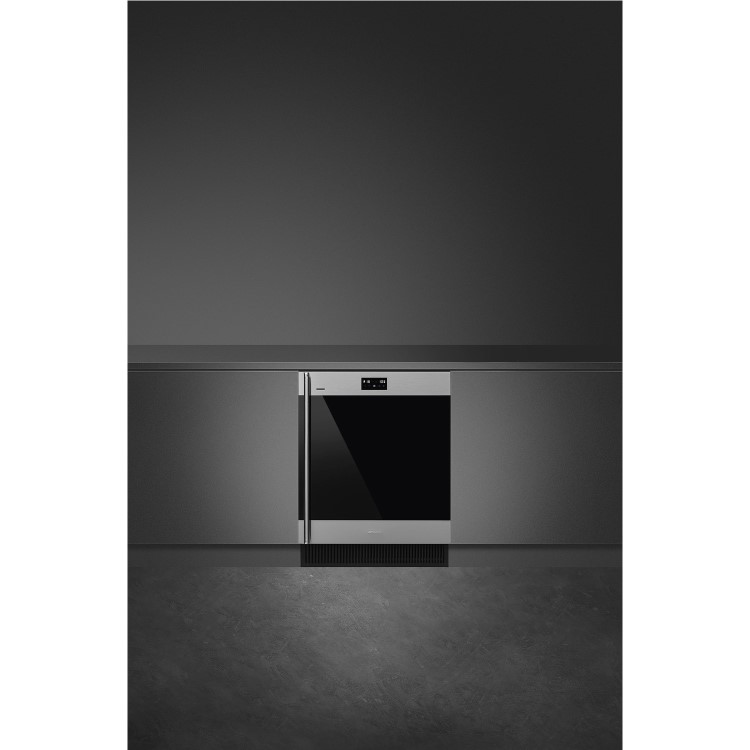 Smeg CVI338RWX2 Classic 60cm Height Built-in Wine Cooler With Wi-Fi - Right Hand Hinge - Stainless S