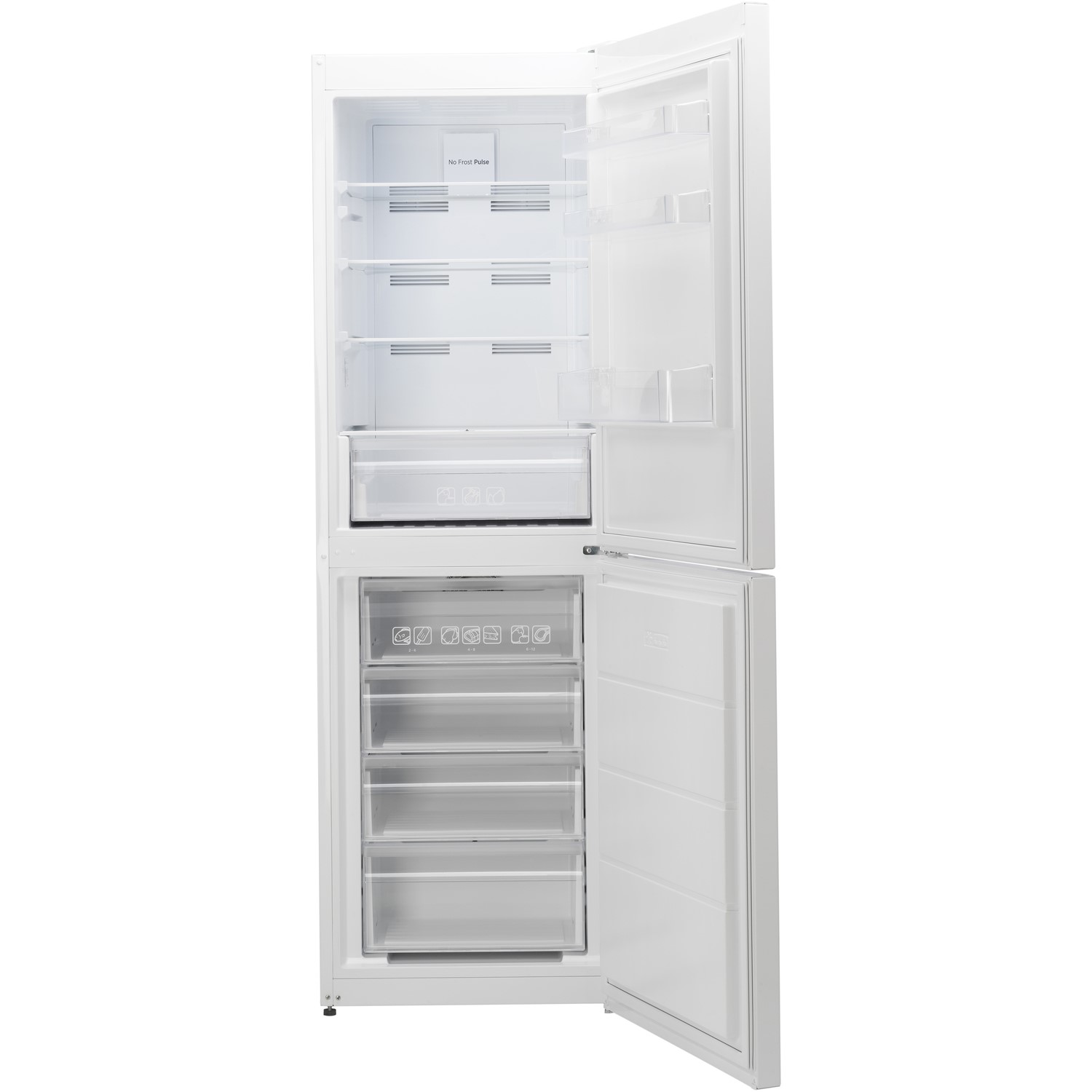 Refurbished Candy CVNB6182WH5KN Freestanding 313 Litre 50/50 Fridge Freezer White
