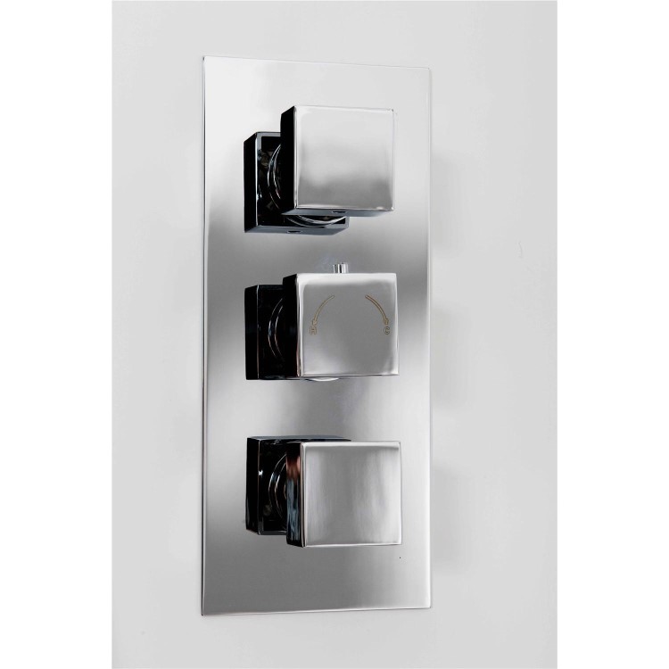Triple Square Concealed Shower Valve