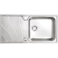 Astracast CW1050SXBQ Korner Wave 1.0 Bowl Reversible Stainless Steel Kitchen Sink
