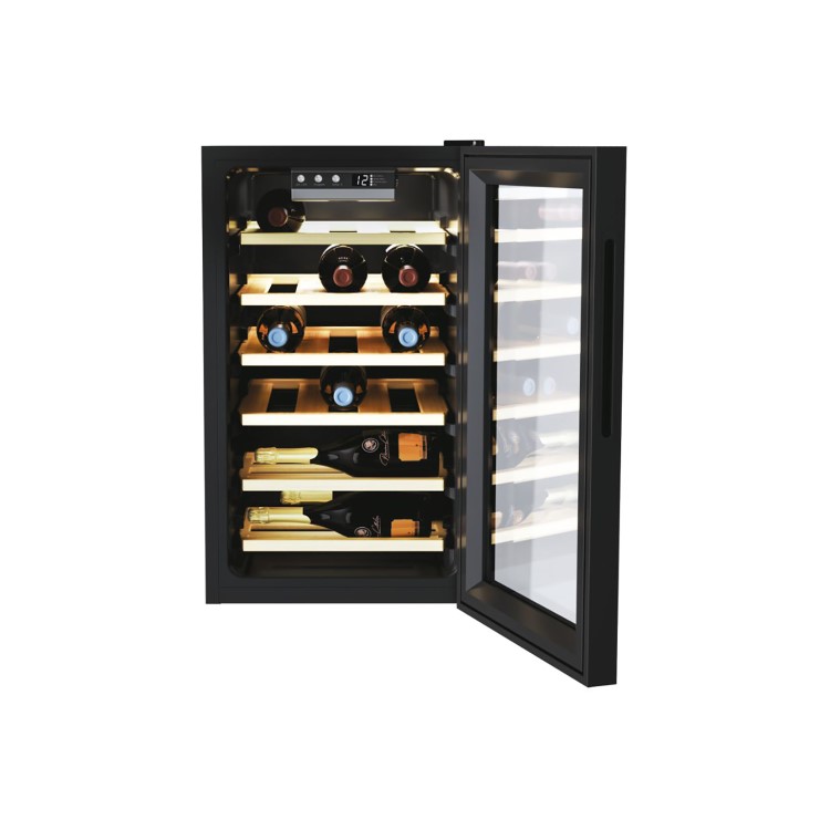 Candy 21 Bottle Single Zone Wine Cooler - Black