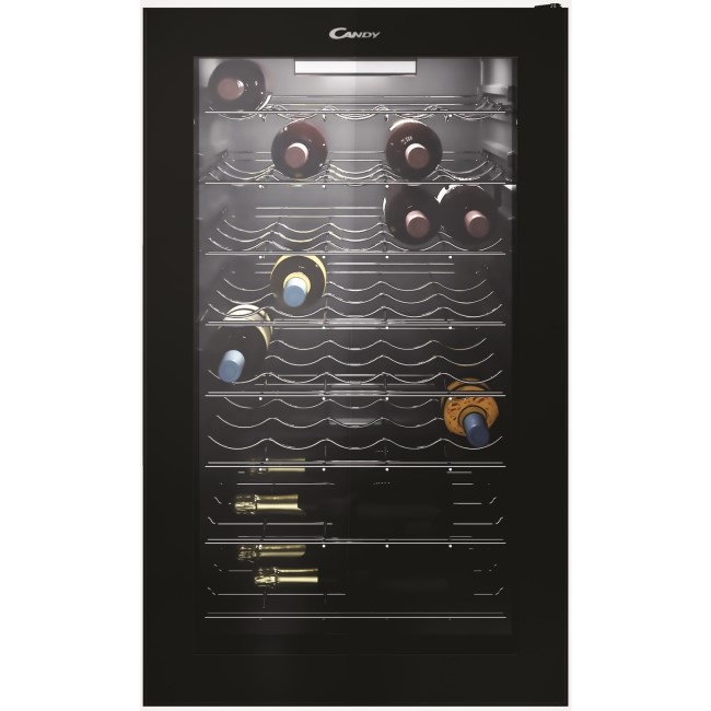 Candy CWC150UK 40 Bottle Wine Cooler Black Appliances Direct