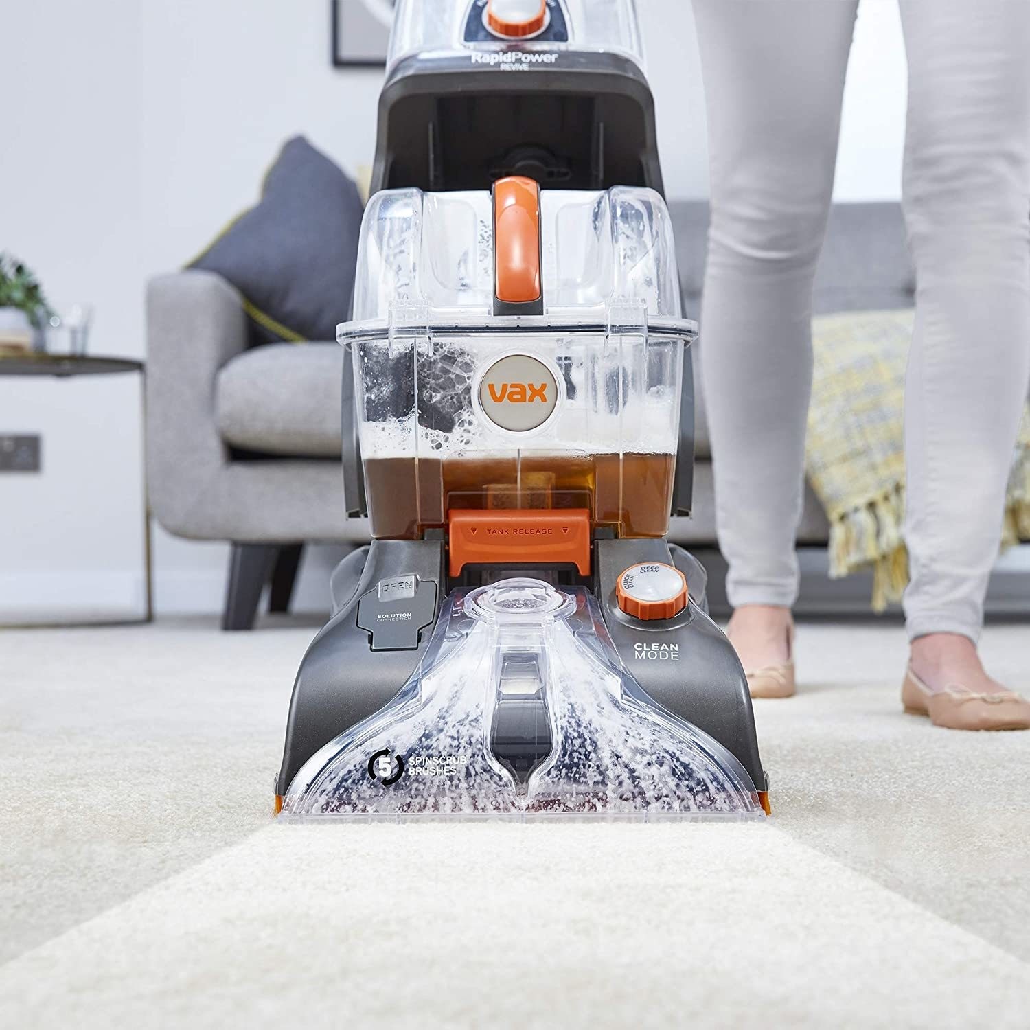 Vax Rapid Power Revive Carpet Cleaner Grey And Orange CWGRV011 vax-rapid-power-revive-carpet-cleaner-grey-and-orange-cwgrv011