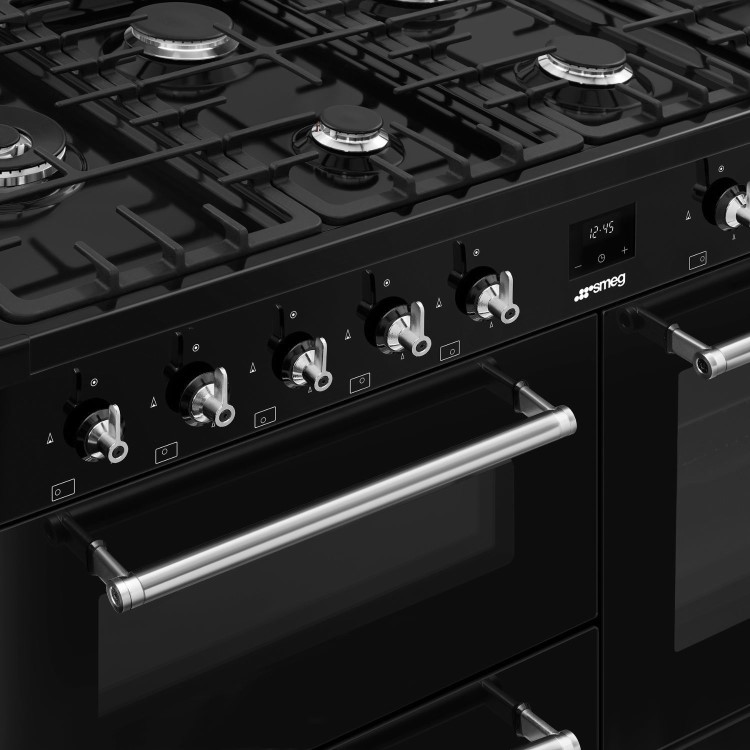 Smeg Concert 110cm Dual Fuel Range Cooker - Black