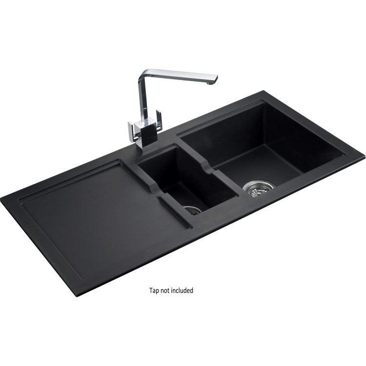 Rangemaster CX9852OX Cubix 985x508 1.5 Bowl Reversible Onyx Sink