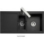 Rangemaster CX9852OX Cubix 985x508 1.5 Bowl Reversible Onyx Sink