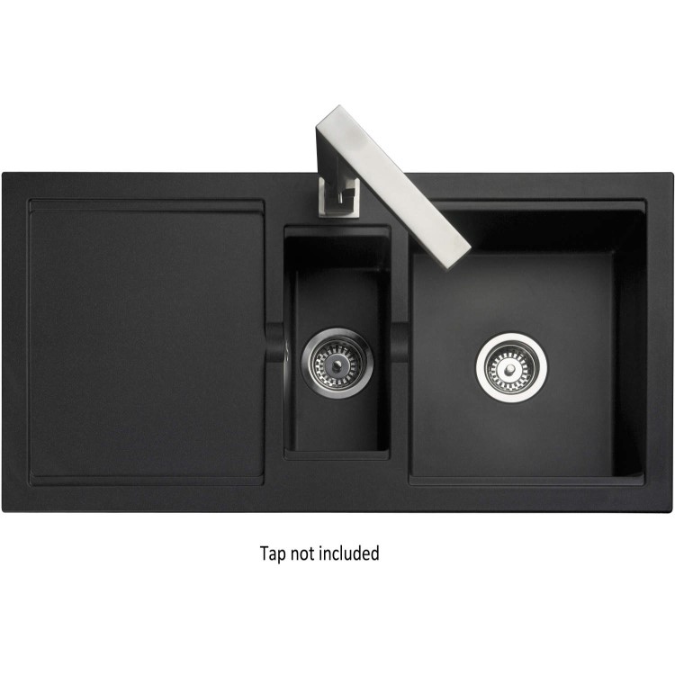 Rangemaster CX9852OX Cubix 985x508 1.5 Bowl Reversible Onyx Sink