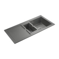 Rangemaster CX9852SI Cubix 985x508 1.5 Bowl Reversible Silver Sink