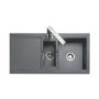 Rangemaster CX9852SI Cubix 985x508 1.5 Bowl Reversible Silver Sink