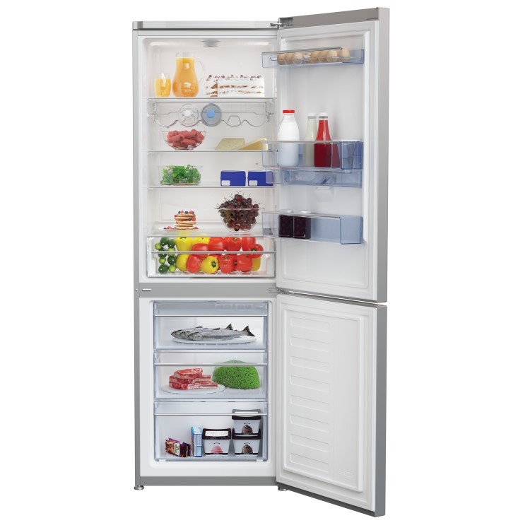 Beko CXFG1685DS Frost Free Freestanding Fridge Freezer With Water Dispenser - Silver