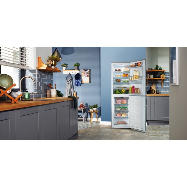 Beko CXFP1582D1S Freestanding Combi Fridge Freezer Frost Free - Silver