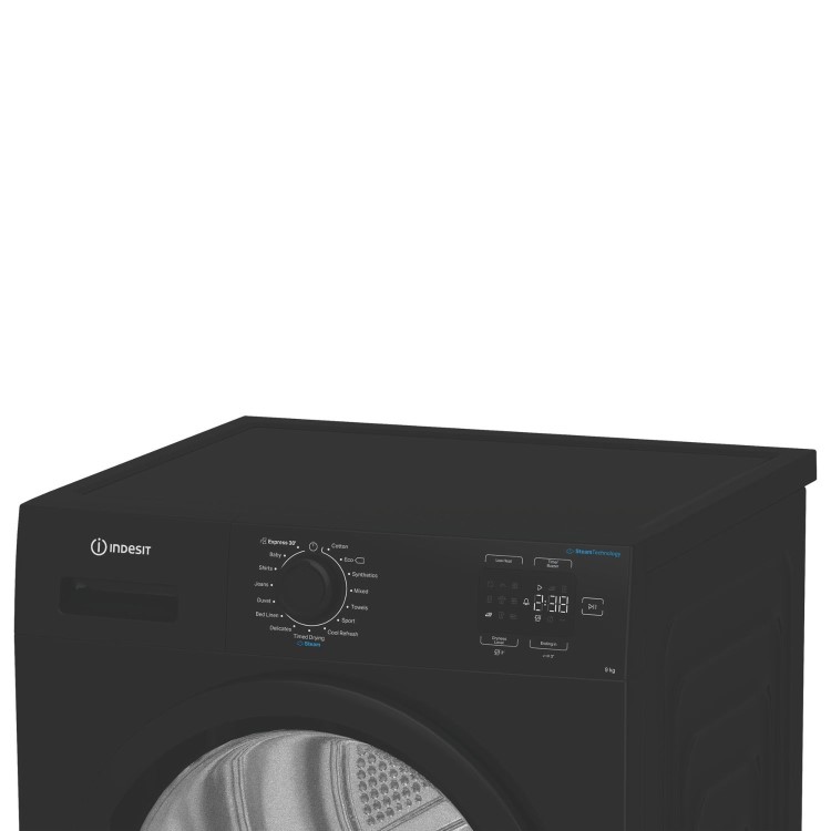 Indesit 9kg Heat Pump Tumble Dryer - Black