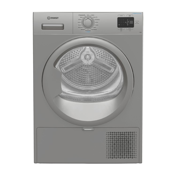 Indesit 9kg Heat Pump Tumble Dryer - Silver