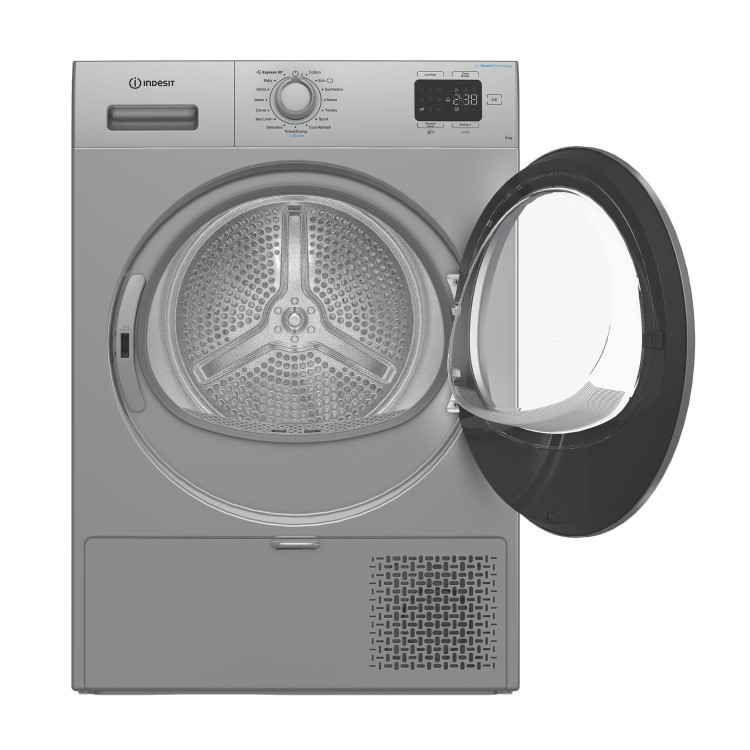 Indesit 9kg Heat Pump Tumble Dryer - Silver