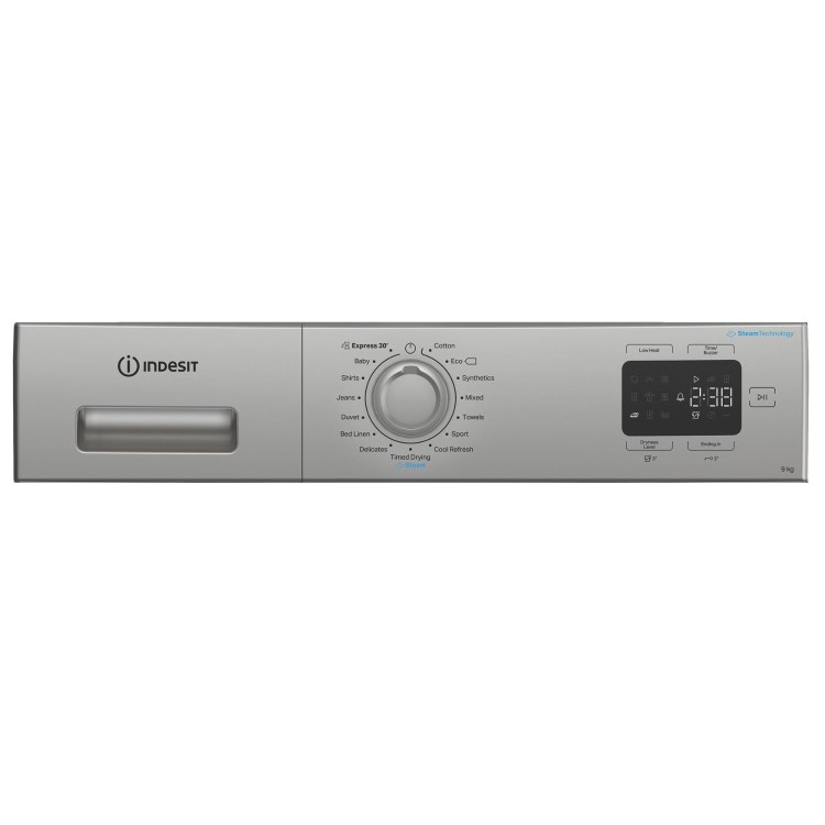 Indesit 9kg Heat Pump Tumble Dryer - Silver