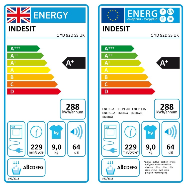 Indesit 9kg Heat Pump Tumble Dryer - Silver