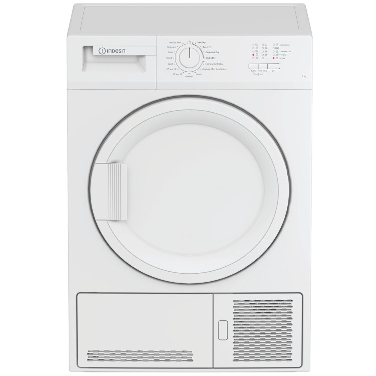 Refurbished Indesit CYDC72WWGLUK Freestanding Condenser 7KG Tumble Dryer White