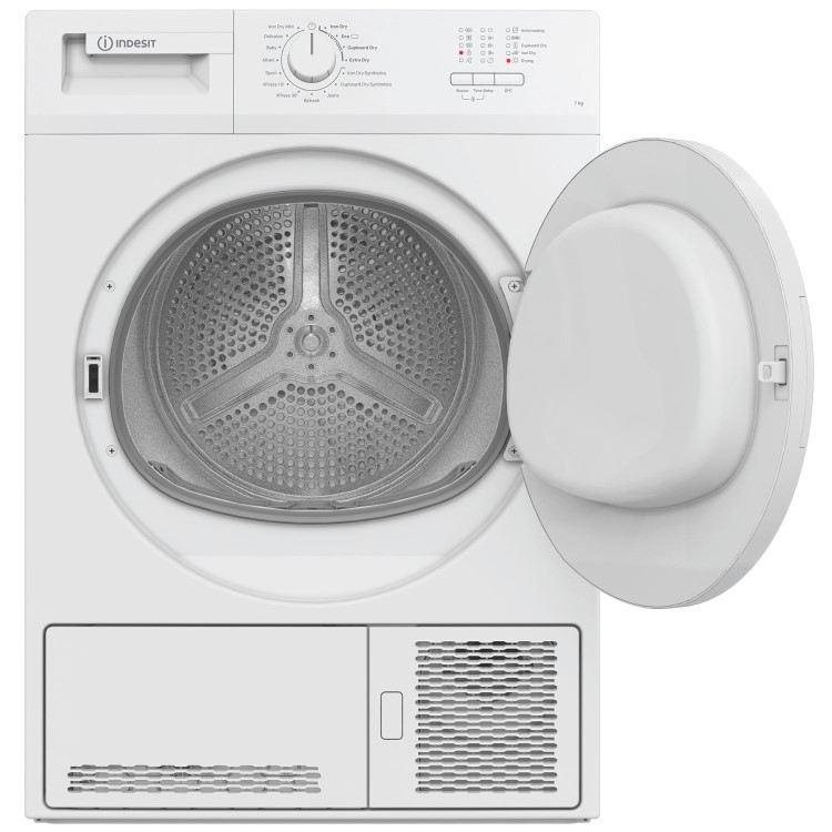 Refurbished Indesit CYDC72WWGLUK Freestanding Condenser 7KG Tumble Dryer White