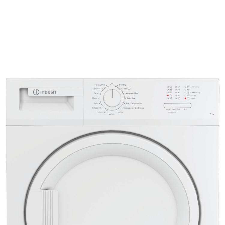 Refurbished Indesit CYDC72WWGLUK Freestanding Condenser 7KG Tumble Dryer White