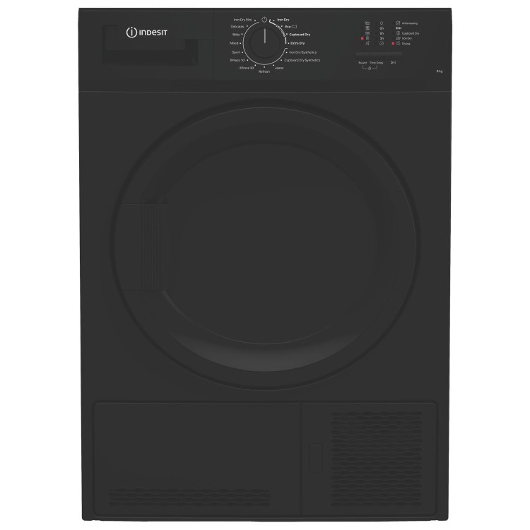 Indesit 8kg Condenser Tumble Dryer - Black
