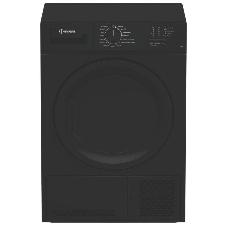 Indesit 8kg Condenser Tumble Dryer - Black