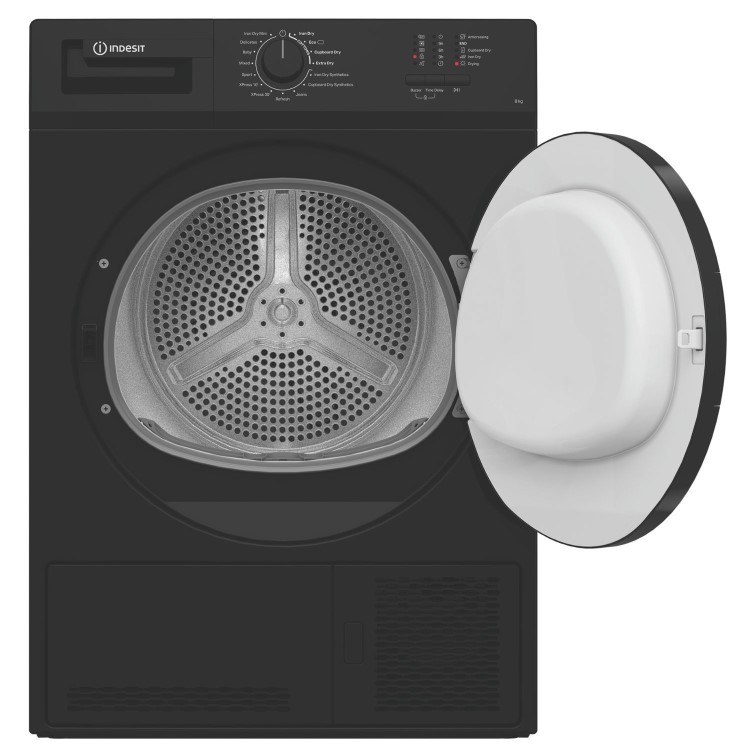 Indesit 8kg Condenser Tumble Dryer - Black