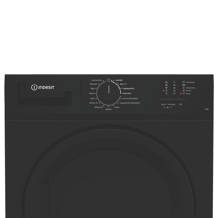 Indesit 8kg Condenser Tumble Dryer - Black