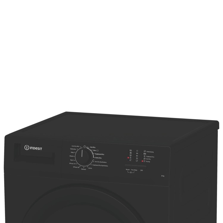 Indesit 8kg Condenser Tumble Dryer - Black
