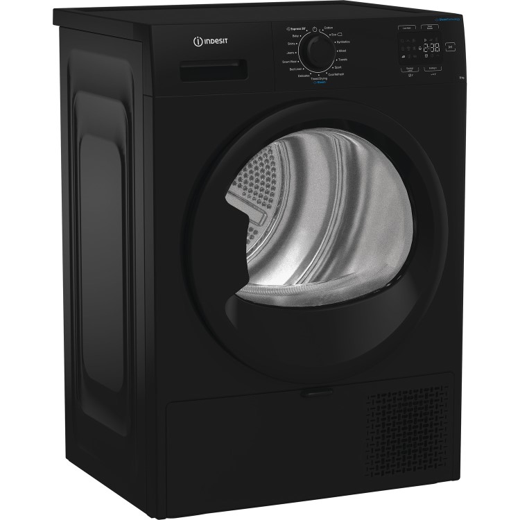 Indesit 8kg Heat Pump Tumble Dryer - A+ Rated, Quiet - Black