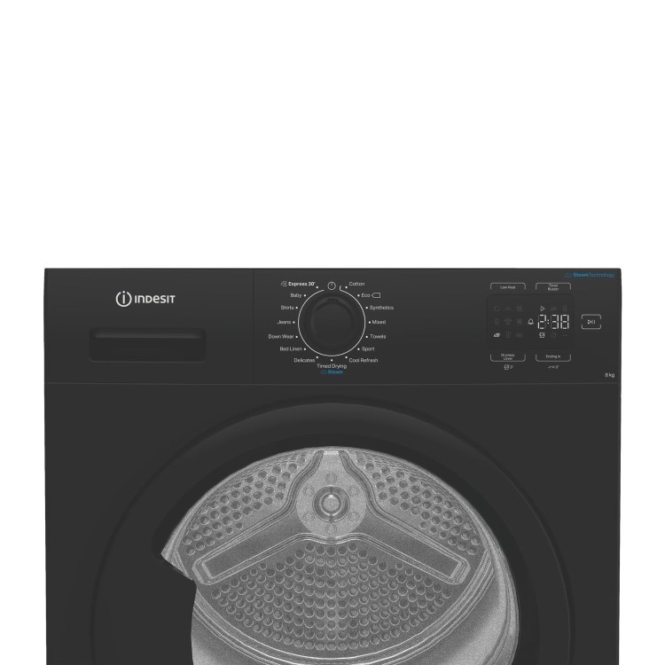 Refurbished Indesit 8kg Heat Pump Dryer - Black