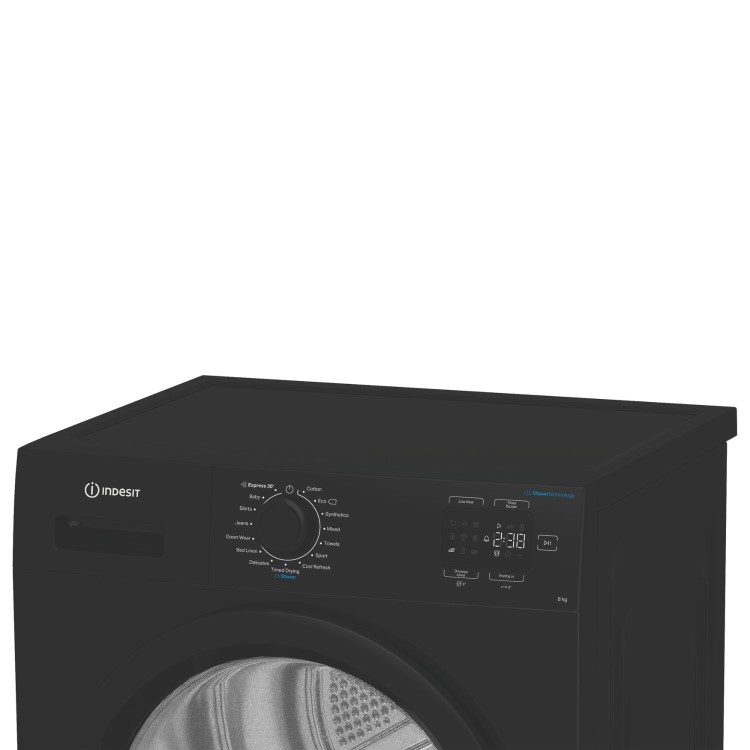 Indesit 8kg Heat Pump Dryer - Black