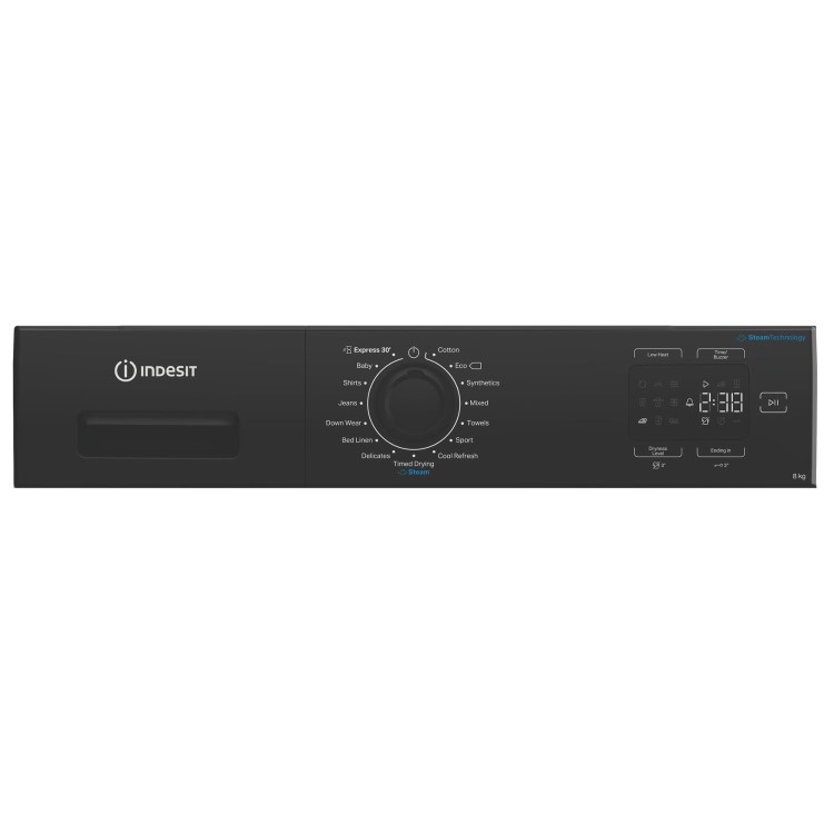 Indesit 8kg Heat Pump Dryer - Black