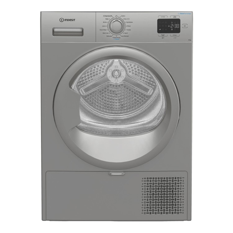 Indesit 8kg Heat Pump Dryer - Silver