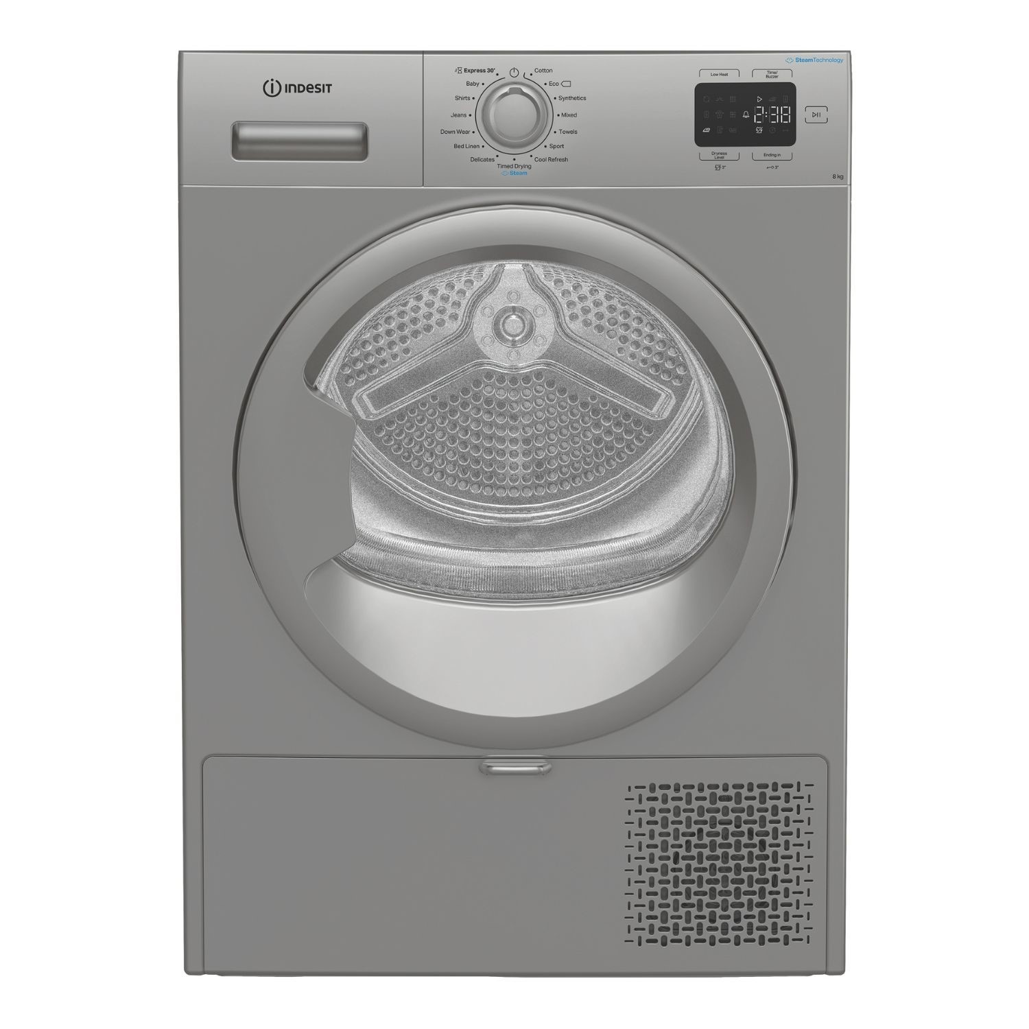 Indesit CYSD82DSSUK 8kg Heat Pump Condenser Dryer in Silver A Rated St